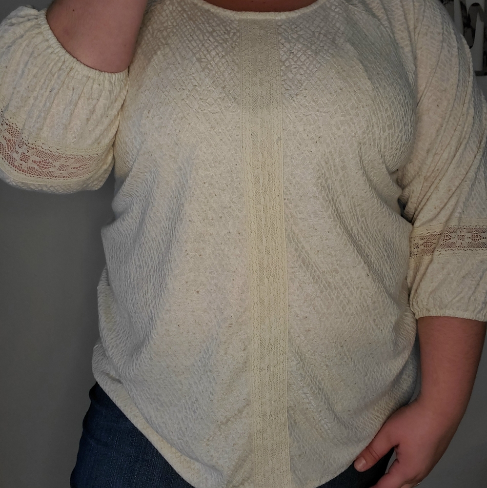 Cream lace blouse